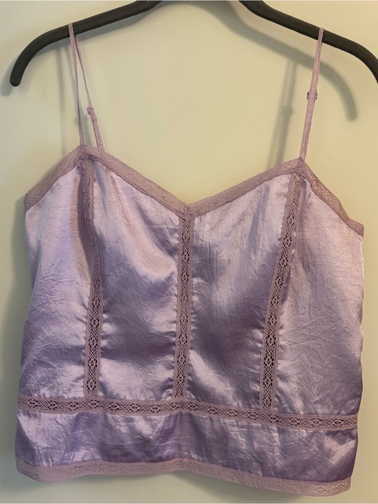 Banana Republic Tops - VTG Banana Republic Lavender Lace-Trim Camisole